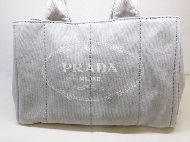 PRADA プラダ カナパ □ B1877B NUBE ハンドバッグ グレー系