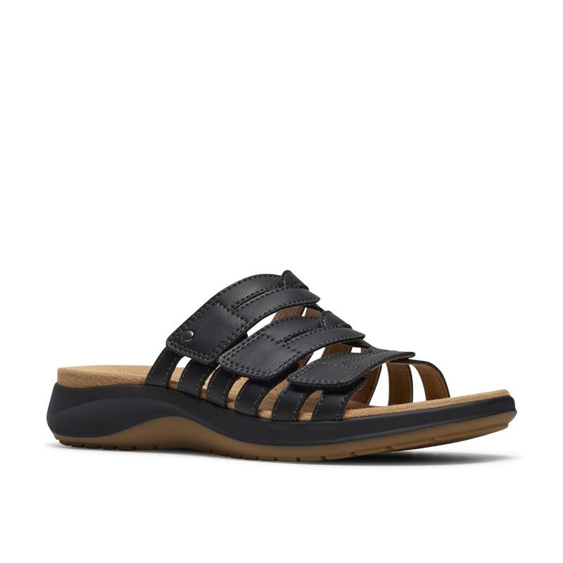 クラークス レディース シューズ ヒール Clarks Maelynn Abby Black Leather ブラック