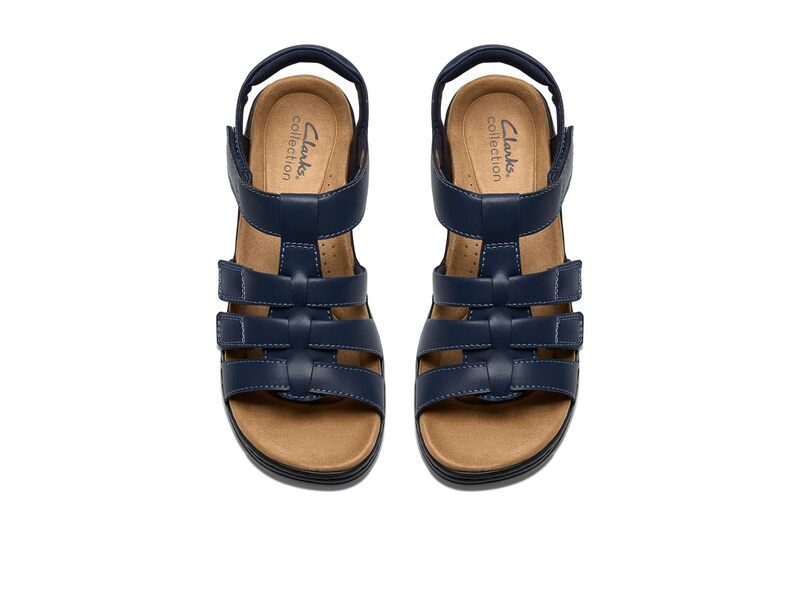 クラークス レディース シューズ ヒール Clarks Merliah 2 Ruby Navy Leather ネイビー