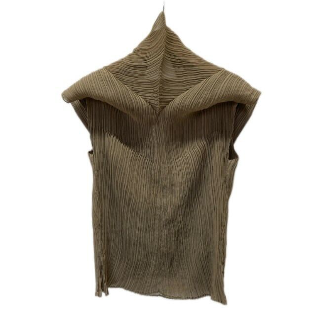 中古】 ISSEY MIYAKE FETE カットソー ノースリーブ トップス プリーツ