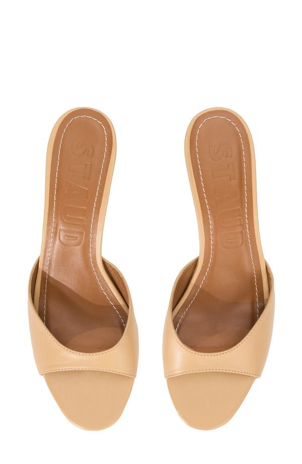 スタウド レディース シューズ ヒール サンダル STAUD Brigitte Slide Sandal Porcini