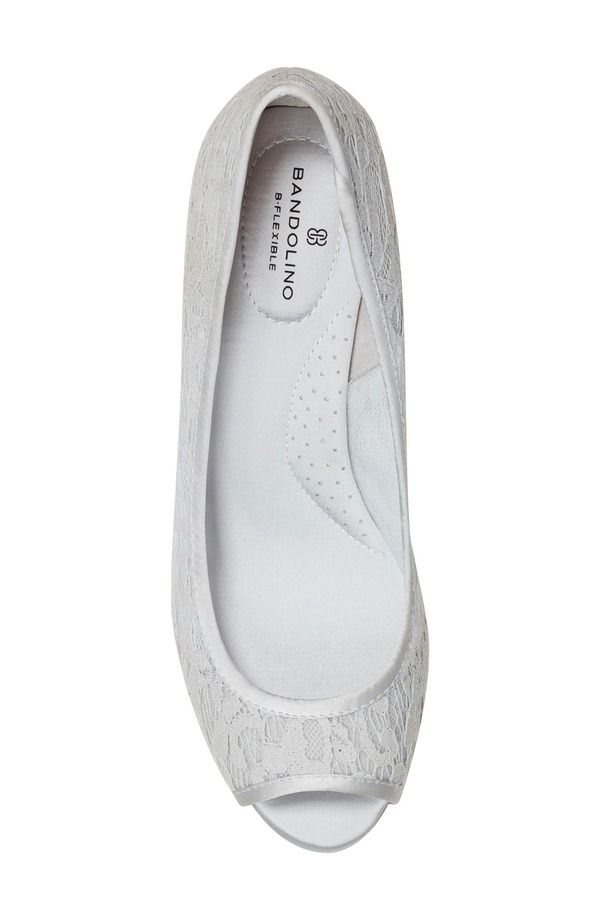 バンドリーノ レディース シューズ ヒール Bandolino Candras Peep Toe Wedge Pump Light Gray グレー