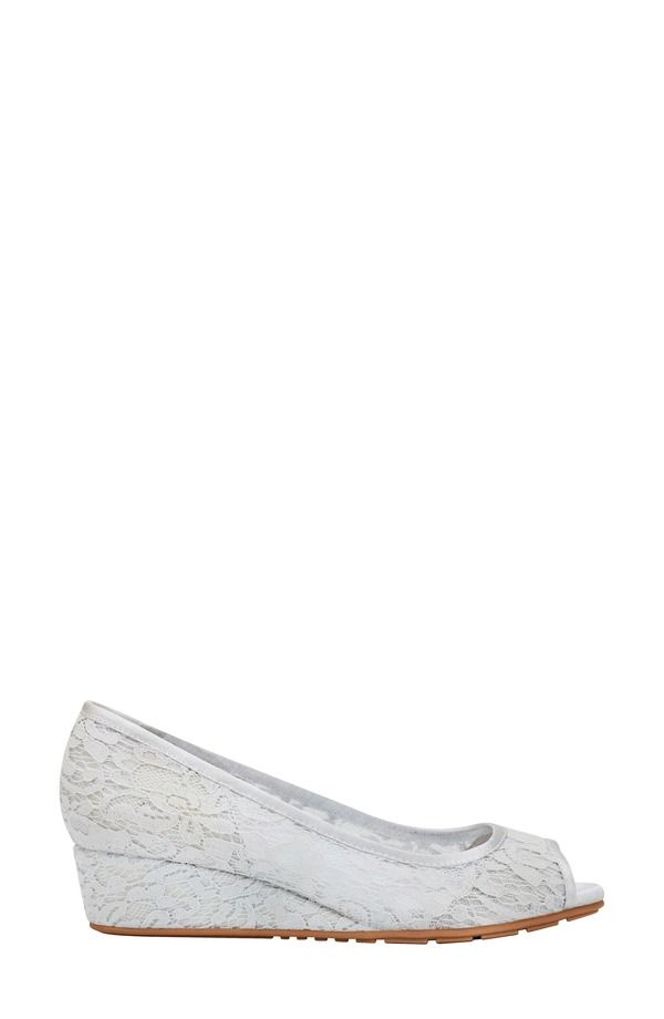 バンドリーノ レディース シューズ ヒール Bandolino Candras Peep Toe Wedge Pump Light Gray グレー