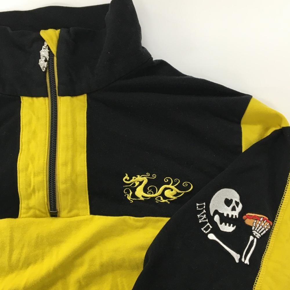 値下げ‼️Dance With Dragon ハイネックシャツ L 美品】ダンスウィズドラゴン 長袖ハイネックシャツ イエロー×黒 ハーフ