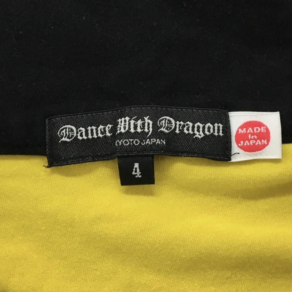 美品】ダンスウィズドラゴン 長袖ハイネックシャツ イエロー×黒 ハーフ