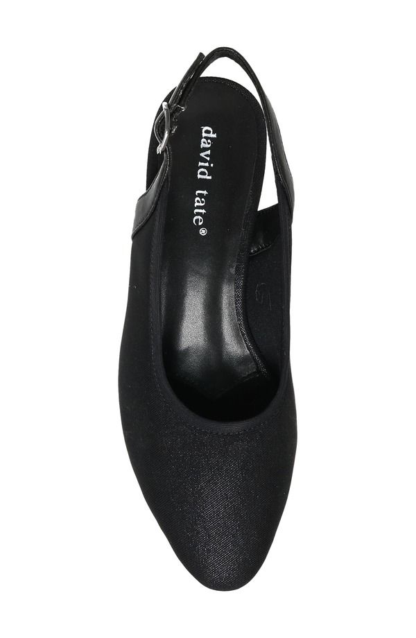 ダイビッドテイト レディース シューズ ヒール David Tate Silvana Slingback Pump Black Micro ブラック