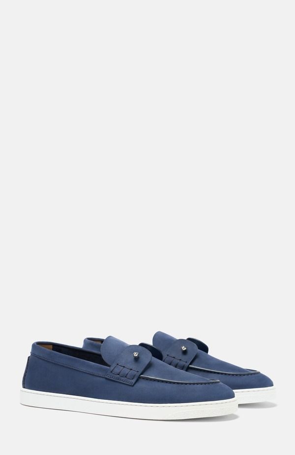 スカロッソ メンズ シューズ スリッポン・ローファー SCAROSSO Cole Loafers Abyss Blue Nubuck ブルー