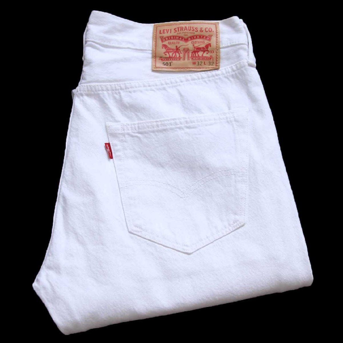美品 リーバイス501 W32 L32デニム ジーンズ ホワイト Levi'sリーバイス 501 ホワイト デニムパンツ W32 L32☆SDP4442