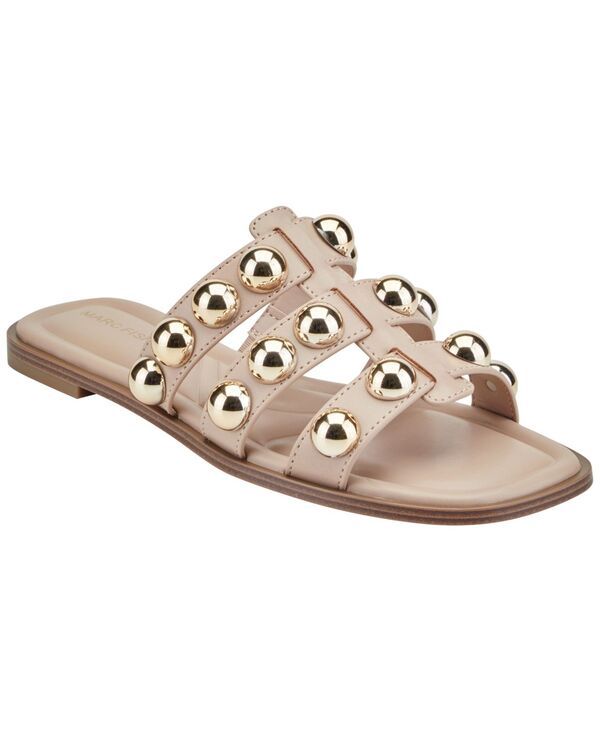マークフィッシャー レディース シューズ スリッポン・ローファー サンダル Marc Fisher Womens Zalary Ornamented Strappy SlipOn Sandals Light NaturalGold ゴールド