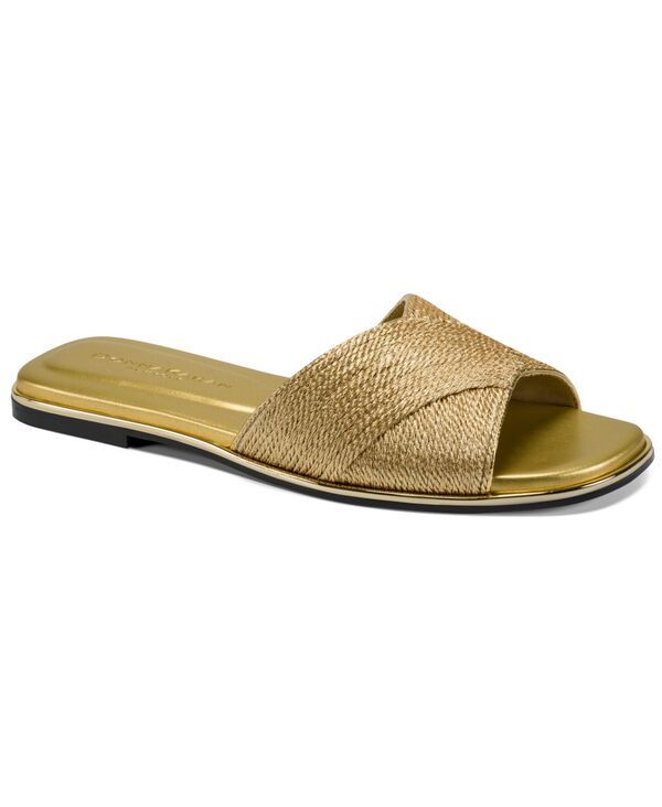 ダナ キャラン ニューヨーク レディース シューズ スリッポン・ローファー サンダル Donna Karanew York Womens Harmony SlipOn Flat Sandals Gold ゴールド