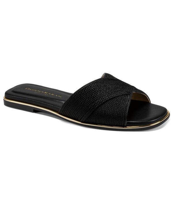 ダナ キャラン ニューヨーク レディース シューズ スリッポン・ローファー サンダル Donna Karanew York Womens Harmony SlipOn Flat Sandals Black ブラック