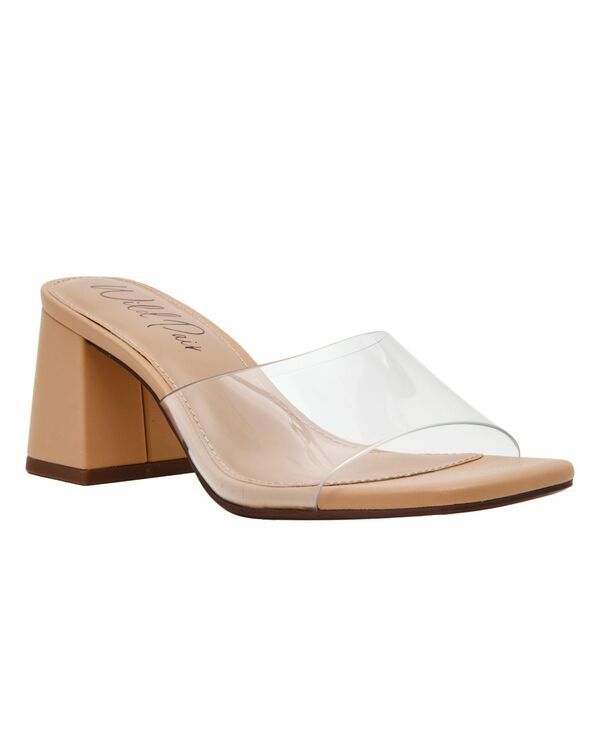 ワイルド ペアー レディース シューズ スリッポン・ローファー サンダル ヒール Wild Pair Womens Piillar SlipOn Block Heel Sandals Macys Exclusive Clear Vinyl