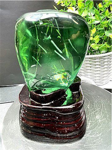 ✳メルカリ初出品‼️レモンスモーキー水晶勾玉 ルチル*虹入り　皆無の1個 本物保証 メルカリ