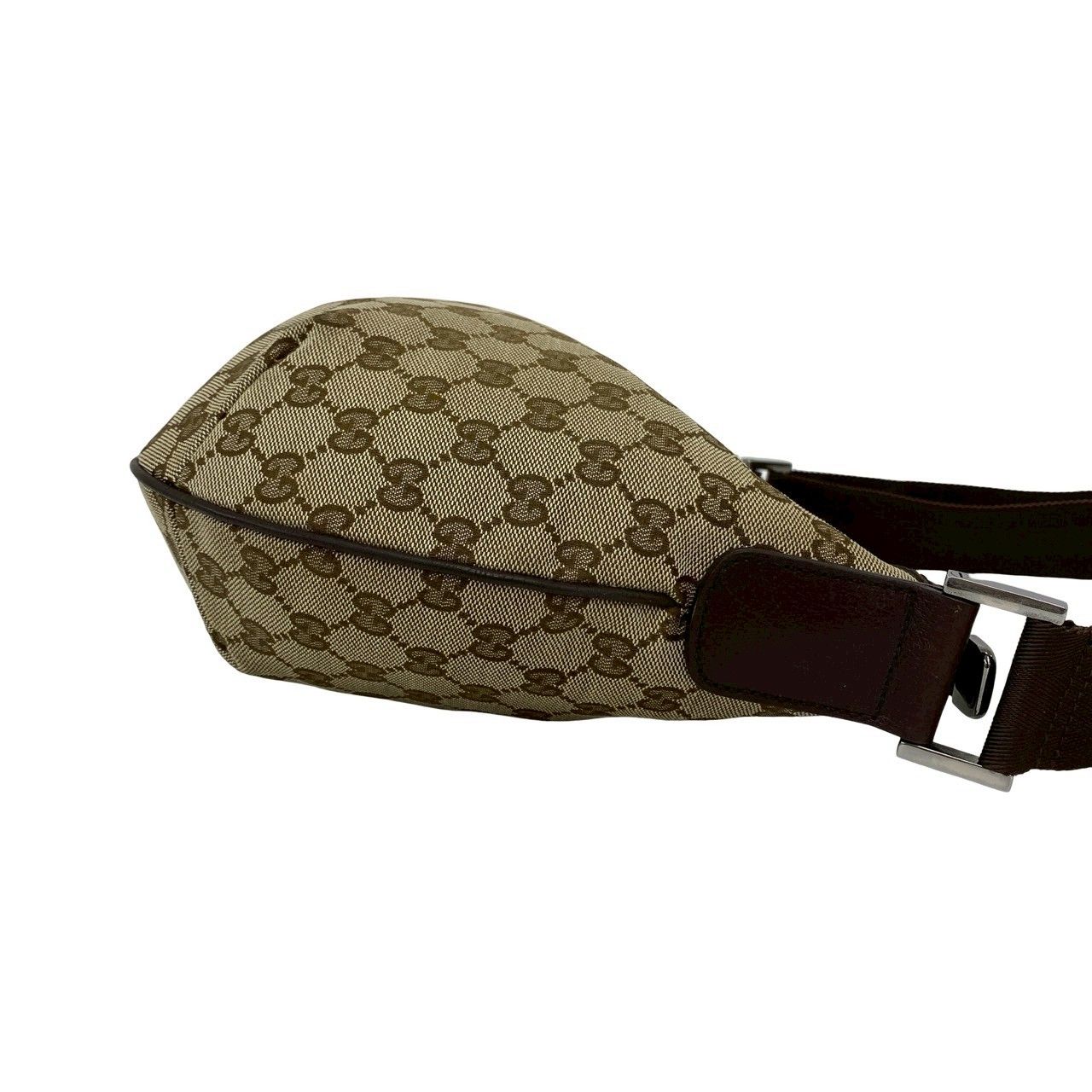 極 美品 GUCCI グッチ GG キャンバス ロゴ キャンバス レザー
