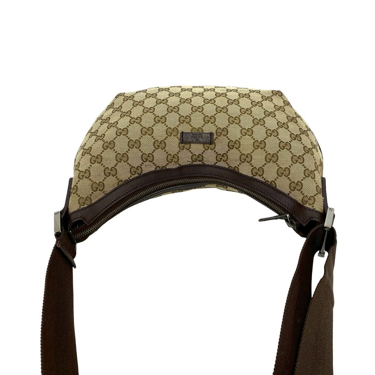 極 美品 GUCCI グッチ GG キャンバス ロゴ キャンバス レザー