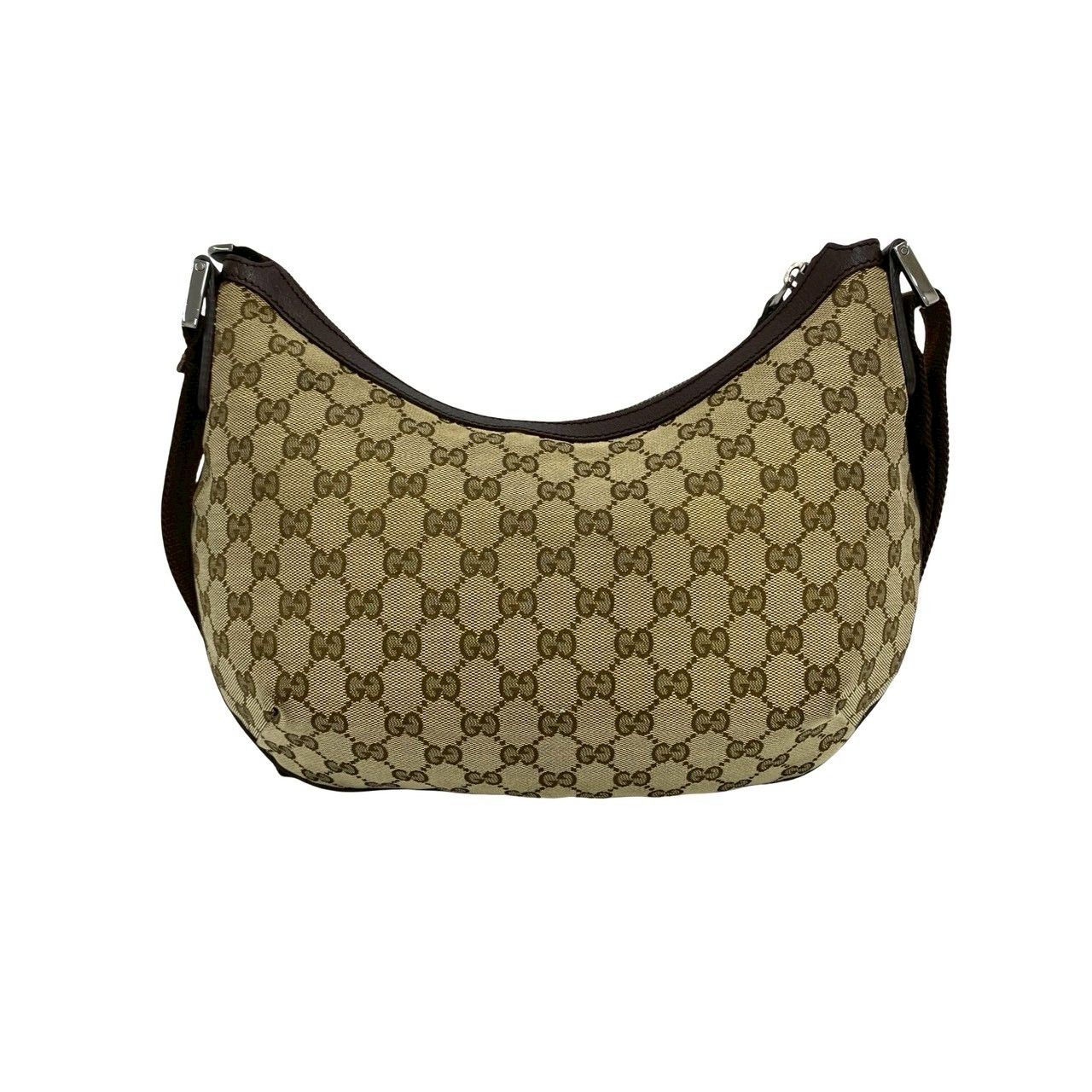 極 美品 GUCCI グッチ GG キャンバス ロゴ キャンバス レザー