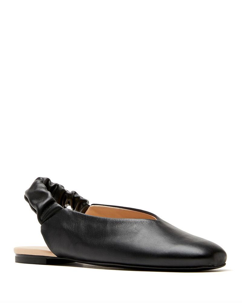 ラカナディアン レディース シューズ パンプス レザー La Canadienne Womens Glenn Leather Slingback Flats Black ブラック