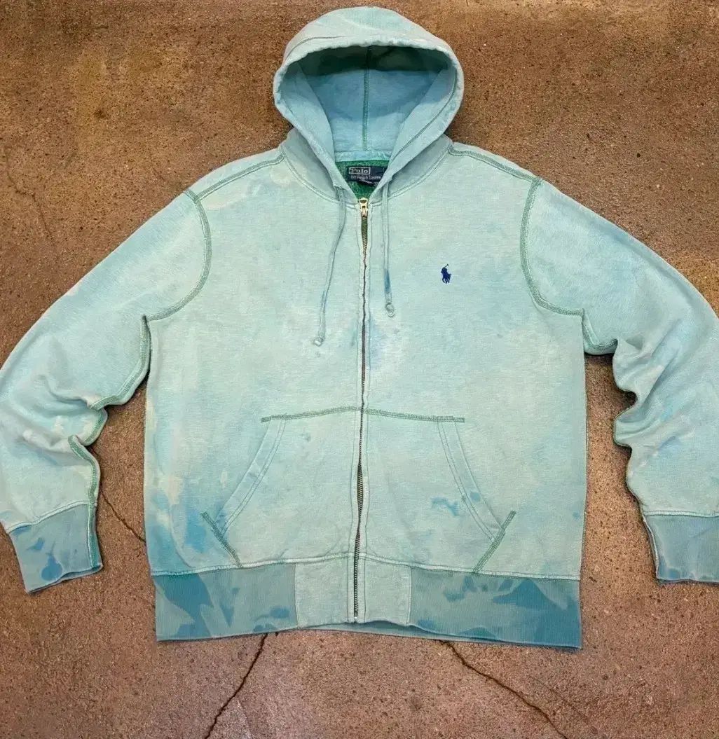 90s アメリカ ヴィンテージ POLO RALPH LAUREN(ポロラルフローレン) ミント フードジップアップ
