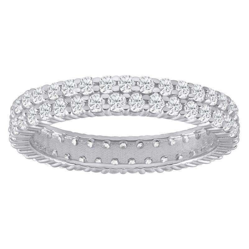 Alyson Layne レディース アクセサリー リング Alyson Layne 10k Gold 12 CaratW Lab Grown Diamond Eternity Band 10k White Gold ホワイト