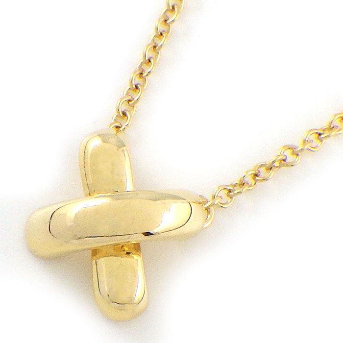 ティファニー Tiffany & Co. ネックレス クロスステッチ K18YG 【中古】