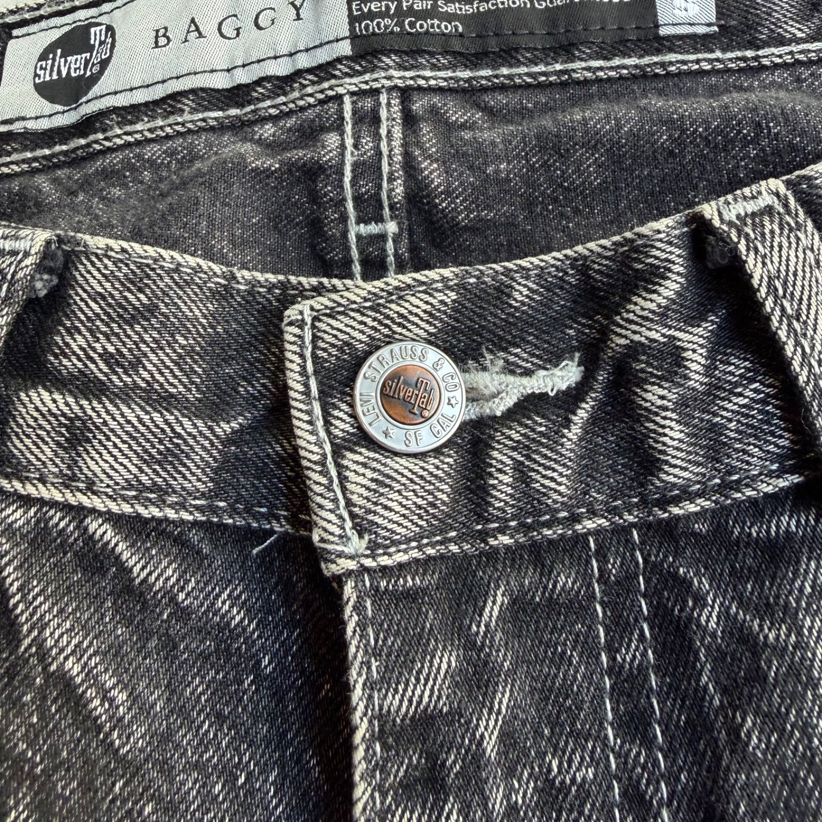 Levi's シルバータブバギーパンツ復刻 W36L30 ケミカルウォッシュ Levi's / Silver Tab BAGGY chemical wash size 34×30 リーバイス