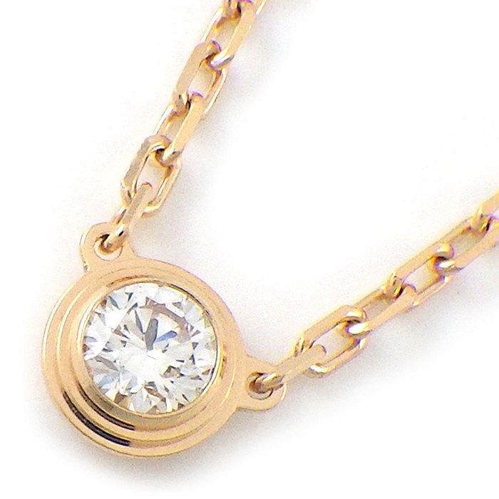 カルティエ Cartier ネックレス ダムール SM ディアマン レジェ B7215700 1ポイント ダイヤモンド 0.09ct K18PG 【中古】