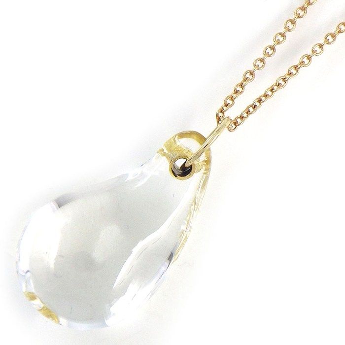 ティファニー Tiffany & Co. ネックレス ティア ドロップ ロッククリスタル K18YG 【中古】