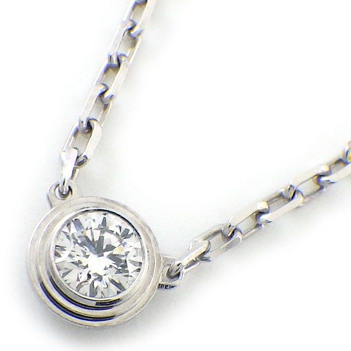 カルティエ Cartier ネックレス ダムール スモールモデル SM ディアマン レジェ B7215900 1ポイント ダイヤモンド 0.09ct K18WG 【中古】