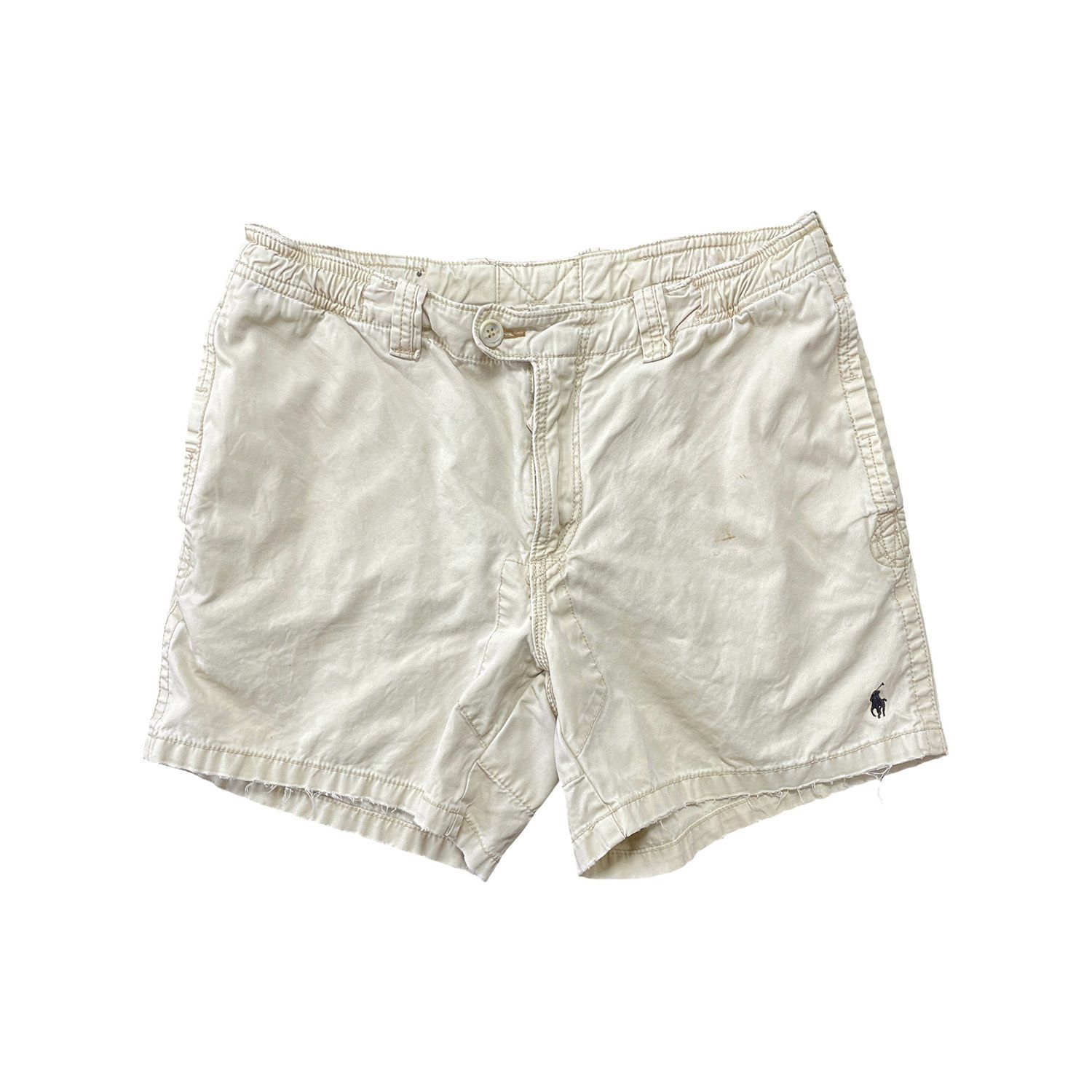 USA 古着 Polo by Ralph Lauren ポロ バイ ラルフローレン コットン ショーツ ショートパンツ ハーフパンツ サイズM ベージュ系 CE0475