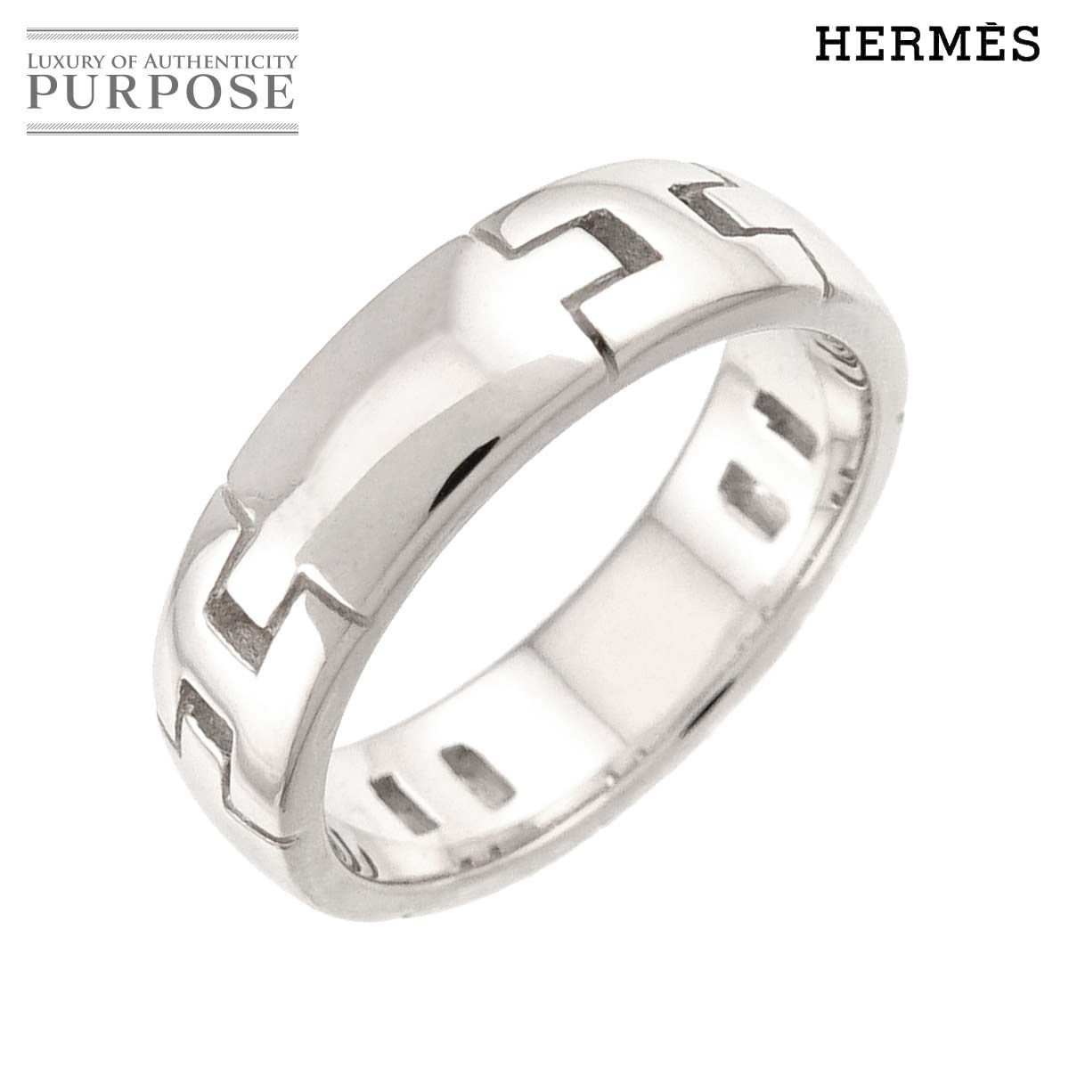 エルメス HERMES エヴァー ヘラクレス #51 リング K18 WG ホワイト