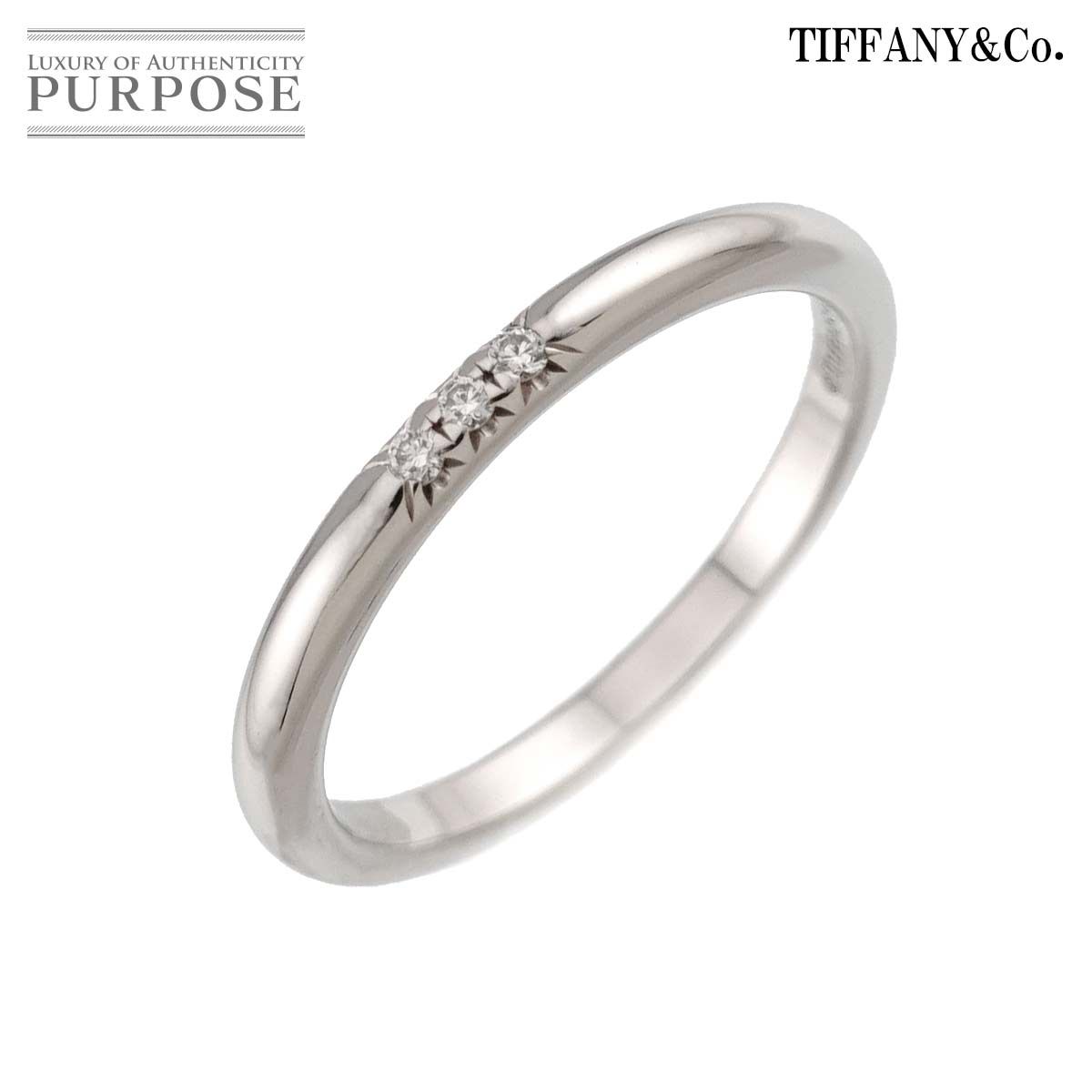 ティファニー TIFFANY&Co. フォーエバー 12.5号 リング 幅2mm ダイヤ Pt プラチナ 指輪 Forever Diamond Ring 90323399