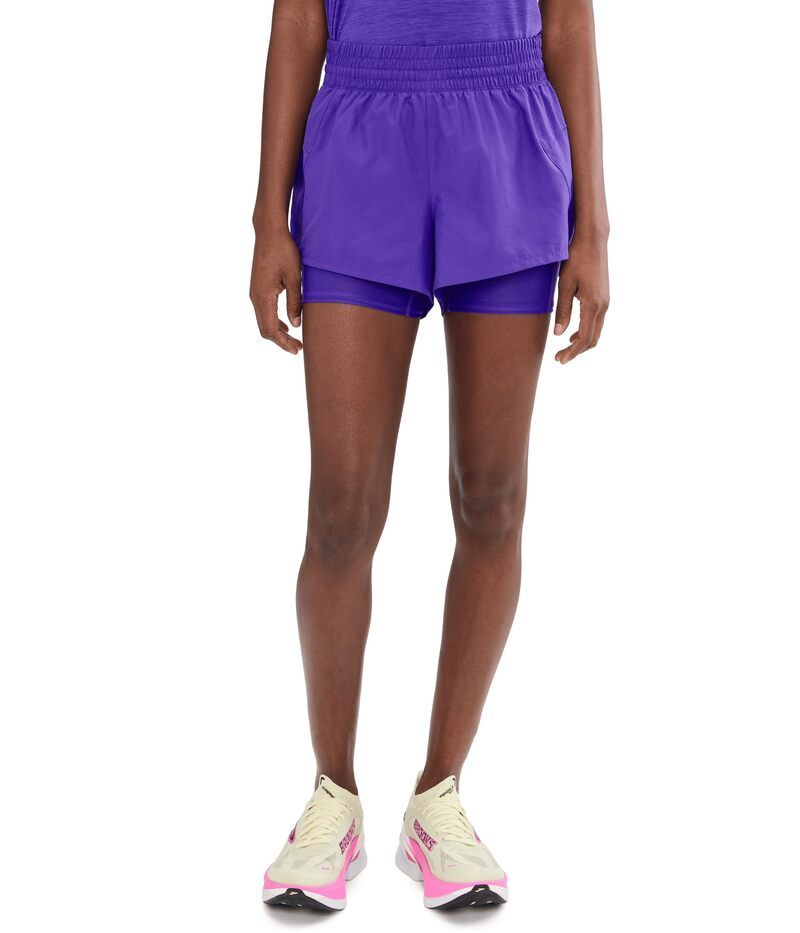 ブルックス レディース ボトムス ハーフパンツ・ショーツ ショートパンツ Brooks Dash 2in1Shorts Violet バイオレット
