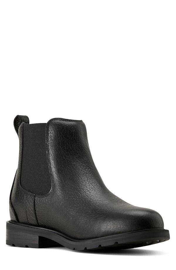 アリアト メンズ シューズ ブーツ・レインブーツ チェルシーブーツ チェルシー Ariat Wexford Waterproof Chelsea Boot Black ブラック