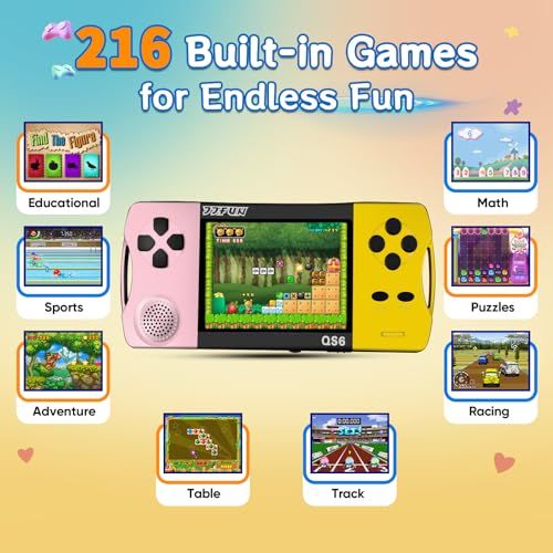 ポータブル 携帯ゲーム機 子供用 | 216種レトロゲーム内蔵 | WiFi不要