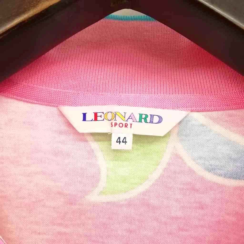 レオナールスポーツ LEONARD SPORT 美品 総柄 プリント ポロシャツ