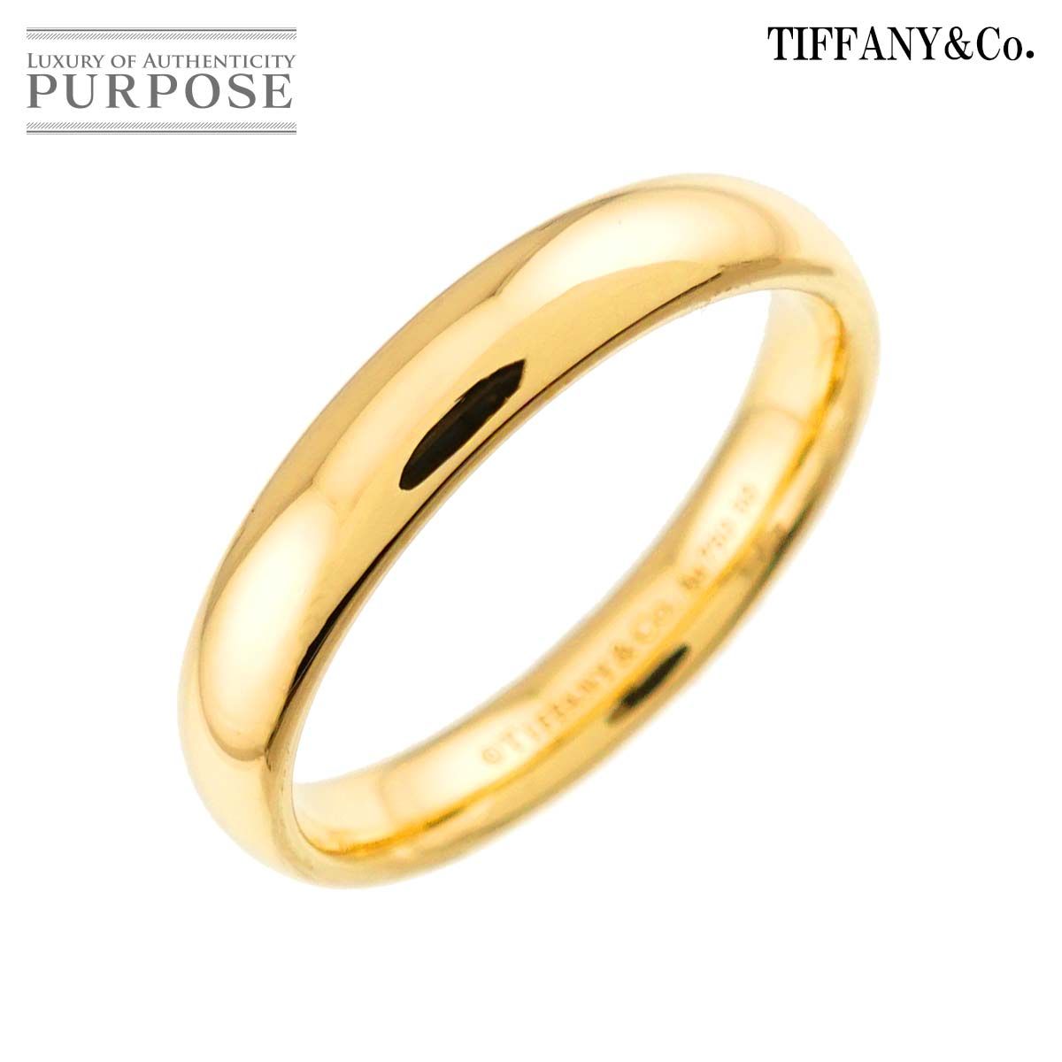 ティファニー TIFFANY&CO. フォーエバー バンド 20号 リング 幅4mm K18 YG イエローゴールド 750 指輪 Band Ring 90323560