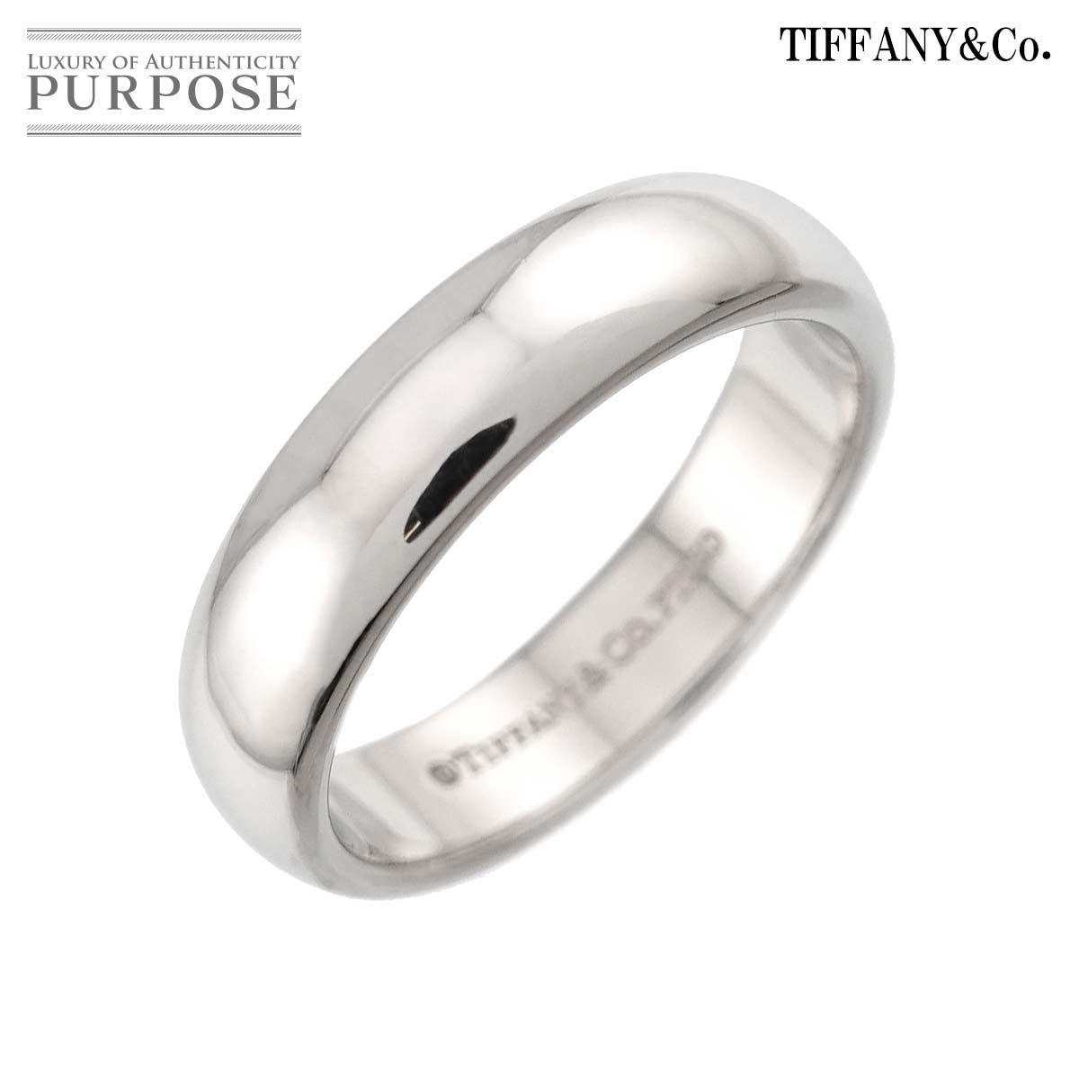 ティファニー TIFFANY&Co. フォーエバー 9.5号 リング 幅4.5mm Pt プラチナ 指輪 Forever Ring 90323652