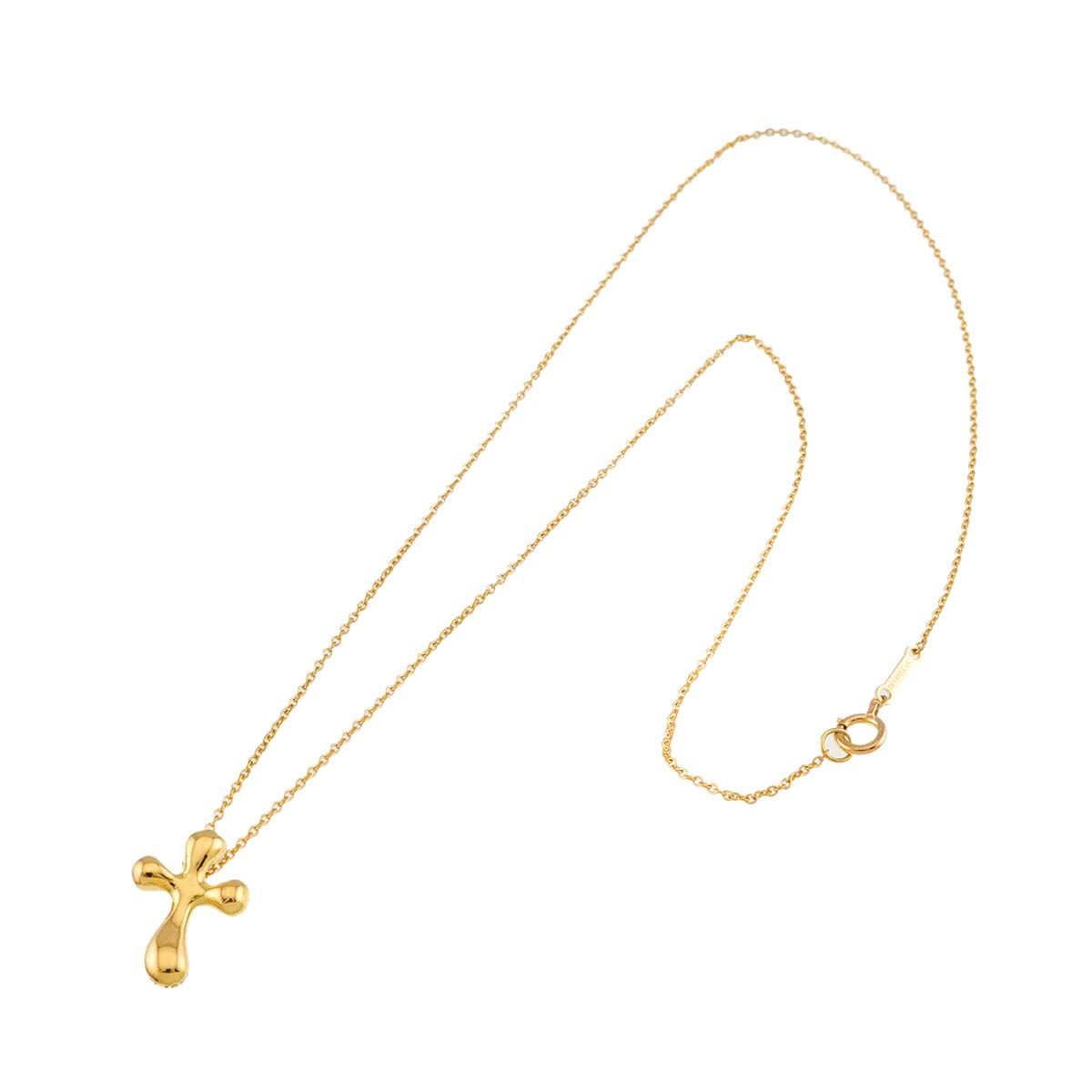 ティファニー ティファニー TIFFANY&Co. スモールクロス ネックレス 38cm K18 YG