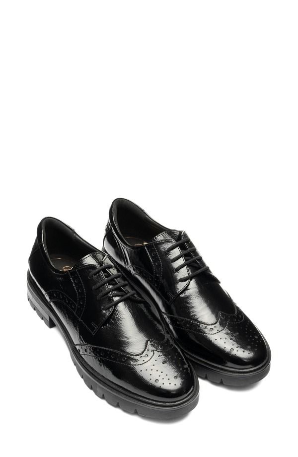 アラ レディース シューズ オックスフォード ウィングチップ ダービー ara Clementine Wingtip Derby Black ブラック