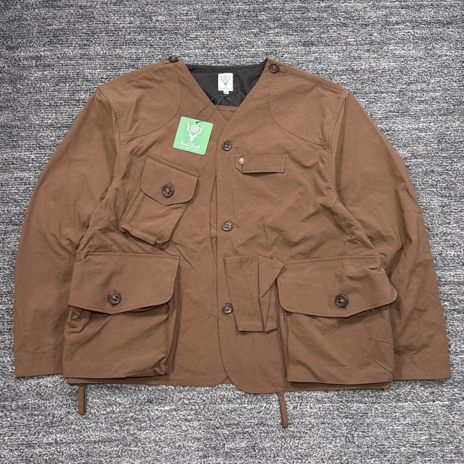 未使用品 SOUTH2 WEST8 MR692 TENKARA JACKET NYLON OXFORD XL S2W8 テンカラジャケット ナイロン オックスフォード ブラウン ■