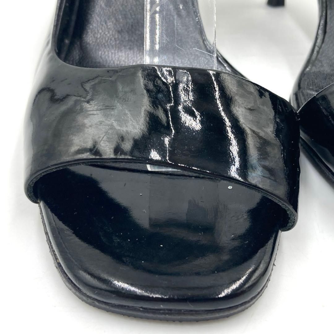 PRADA プラダ サンダル 35 エナメル ブラック イタリア製 - メルカリ