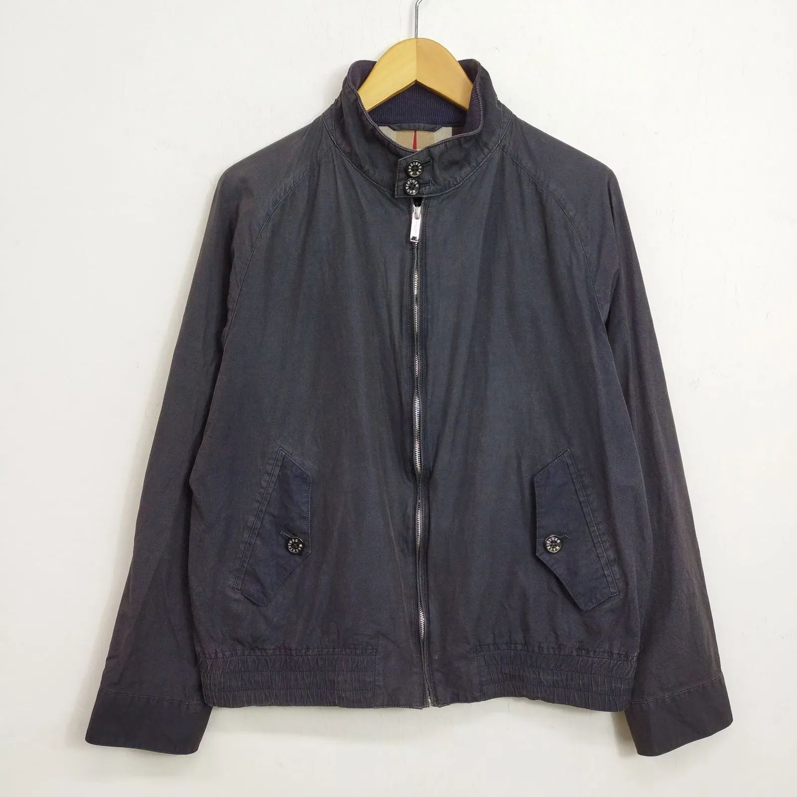 MACKINTOSH LONDON ハリントンジャケット スウィングトップ ライト アウター ノームコア 日本製 コットン 三陽商会 ブラック 42 E407 メンズ MACKINTOSH LONDON ハリントンジャケット スウィングトップ