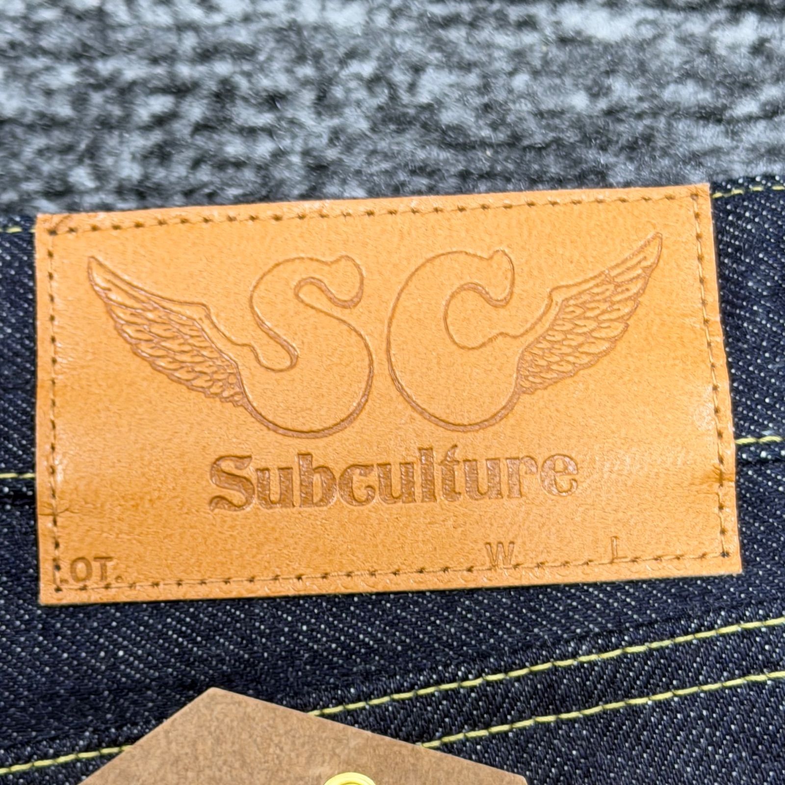 未使用品 SUBCULTURE DENIM PANTS S01XX SCPT-CL03 W38 月桂樹ボタン 