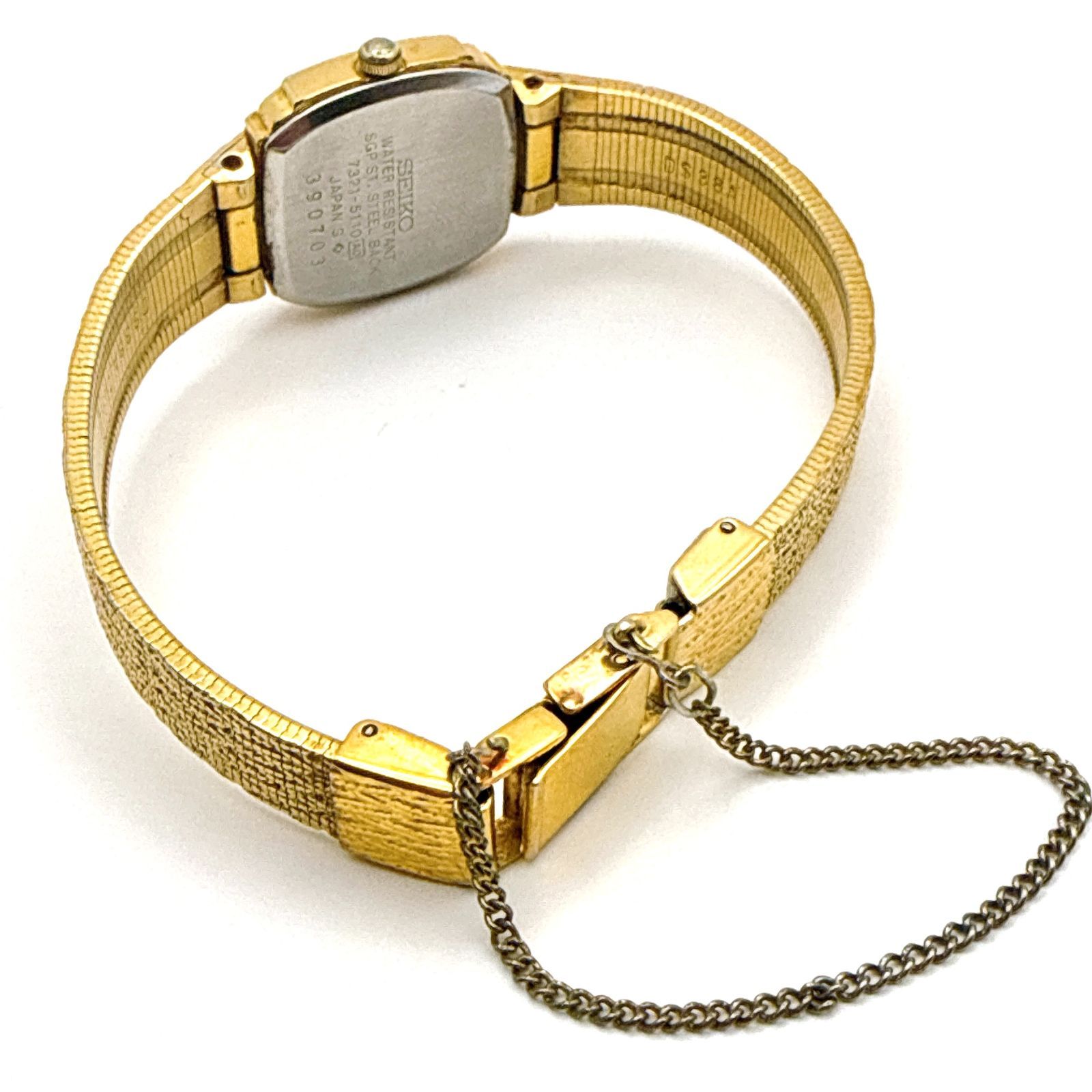 C161【稼働】 SEIKO セイコー ゴールドカラー オクタゴンケース 