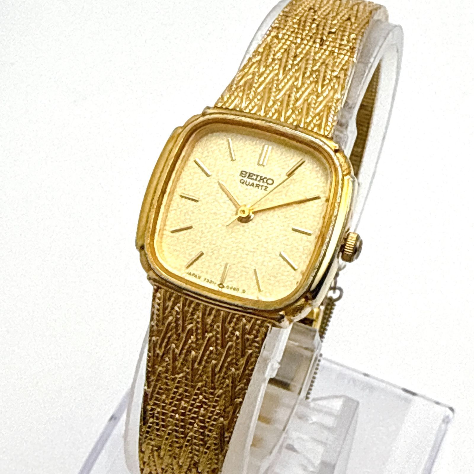 C161【稼働】 SEIKO セイコー ゴールドカラー オクタゴンケース 
