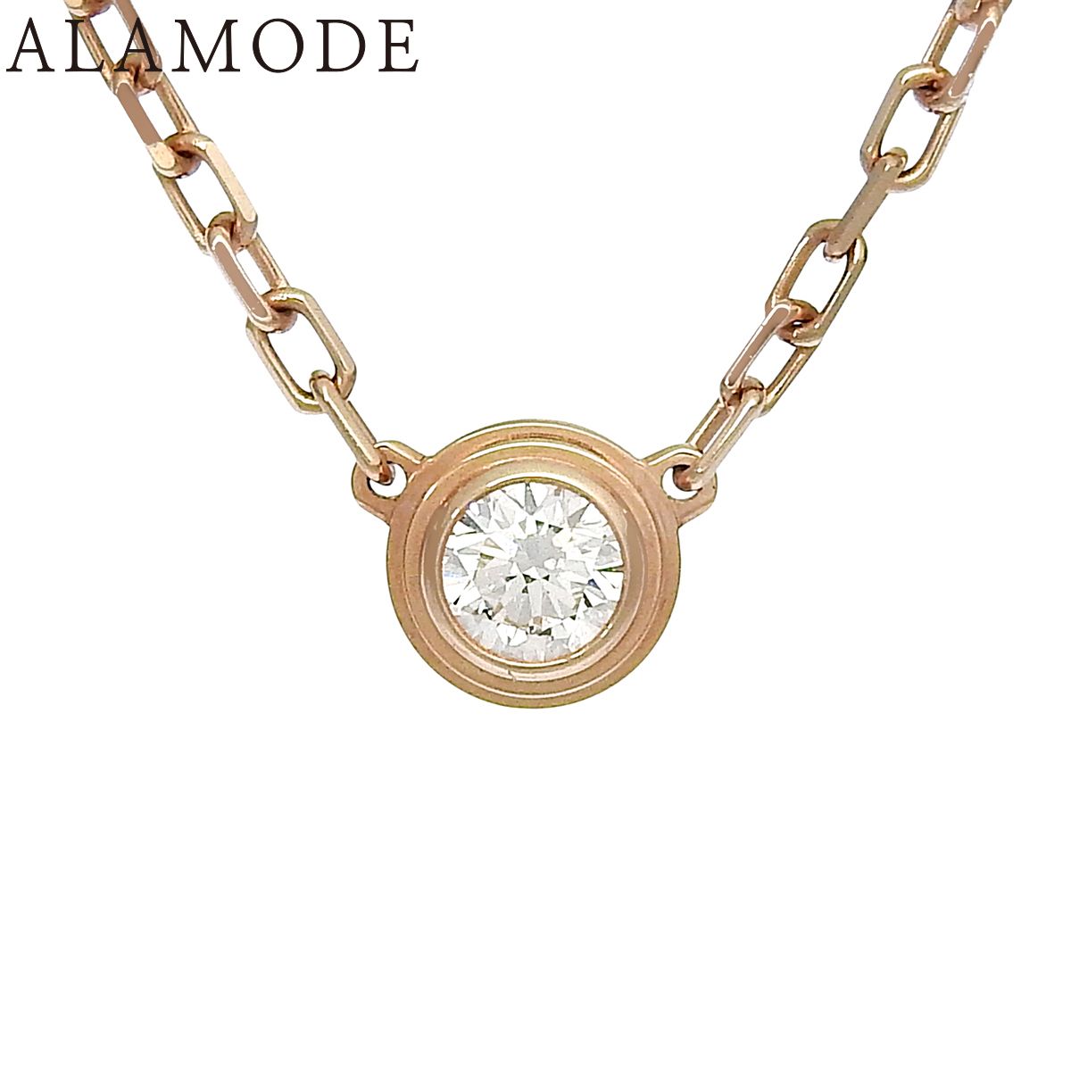 【保証書付】CARTIER(カルティエ) ダムール ペンダント スモール ダイヤモンド B7215700 ピンクゴールド K18PG 2.7g ネックレス レディース 40802193283【中古】【アラモード】