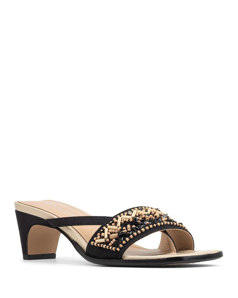 ドナルドプリネール レディース シューズ サンダル ヒール Donald Pliner Womens Dhora Mid Heel Dressandals BlackNatural ブラック