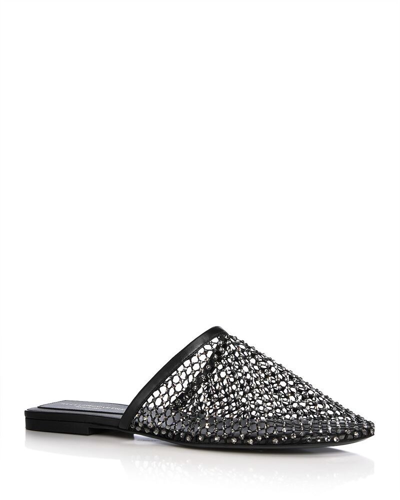 ステラマッカートニー レディース シューズ サンダル メッシュ Stella McCartney Womens Crystal Mesh Slide Sandals Black Crystal ブラック