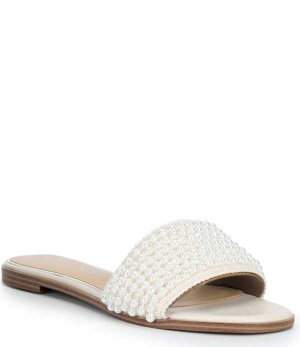 カッパーキー レディース シューズ パンプス サンダル Copper Key Torrey Pearl Detail Slide Sandals Cloud White ホワイト
