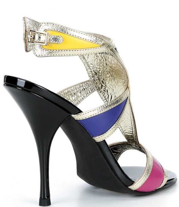 ジェフリー キャンベル レディース シューズ サンダル Jeffrey Campbell Kaleido Zebra Strappy Stiletto Sandals Gold Zebra Multi ゴールド